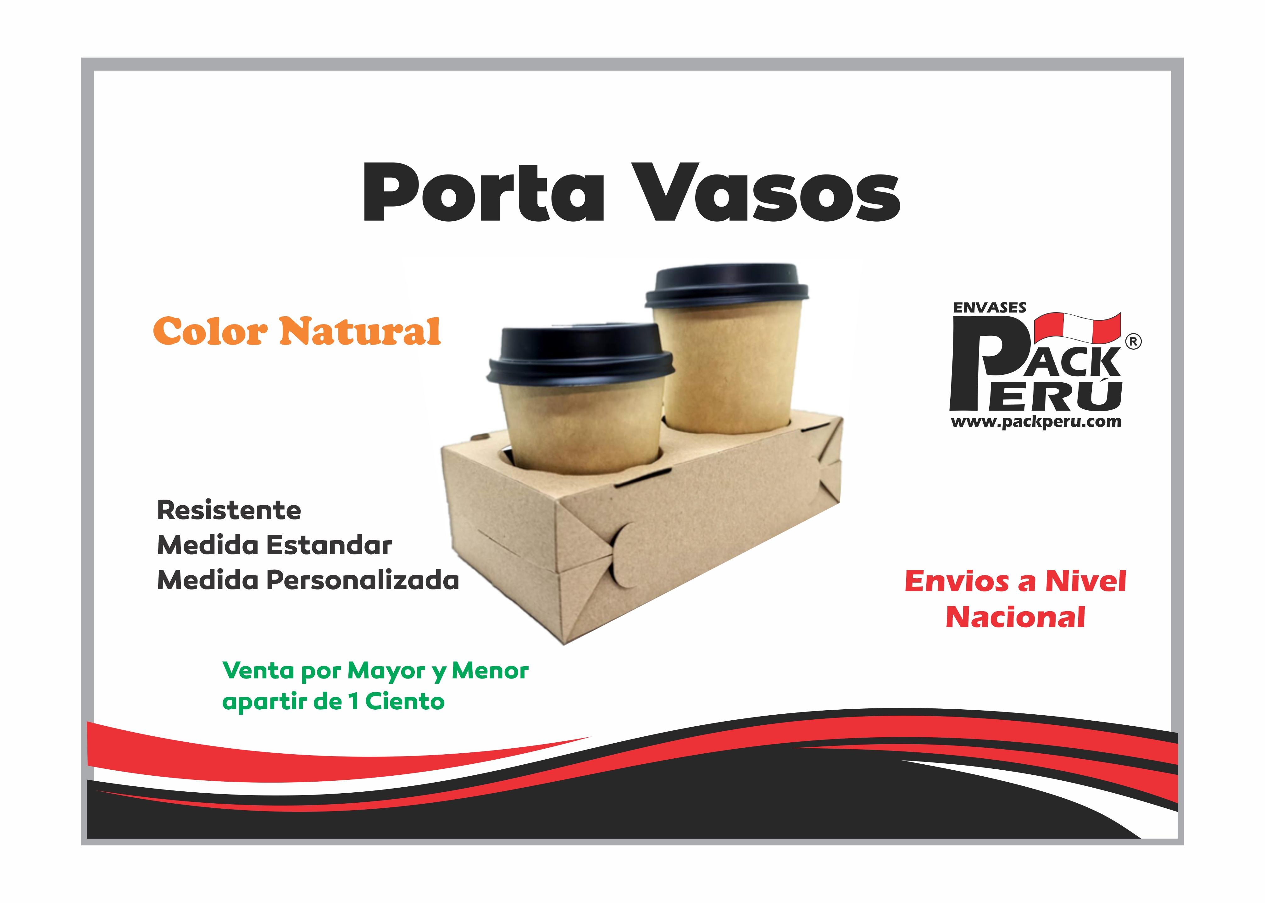 PORTA VASOS DE CARTON PARA DESPACHAR Y DELIVERY